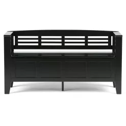 SIMPLIHOME Adams SOLID WOOD 48 Inch Wide Contemporary Entryway Storage Bench with Safety Hinge