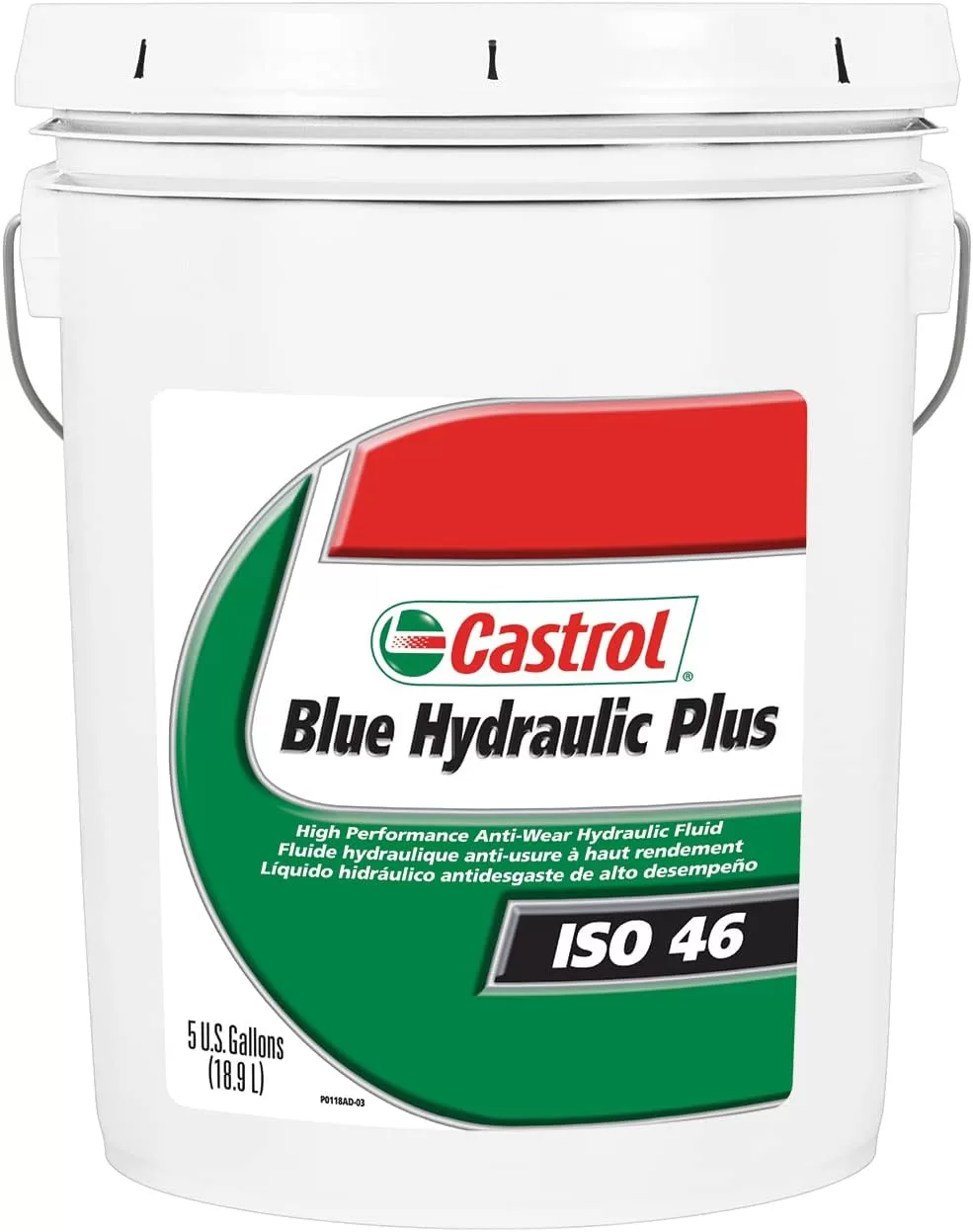 Castrol - 15B805 40247 Blue 'Hydraulic Plus 46' Hydraulic Fluid - 5 Gallon