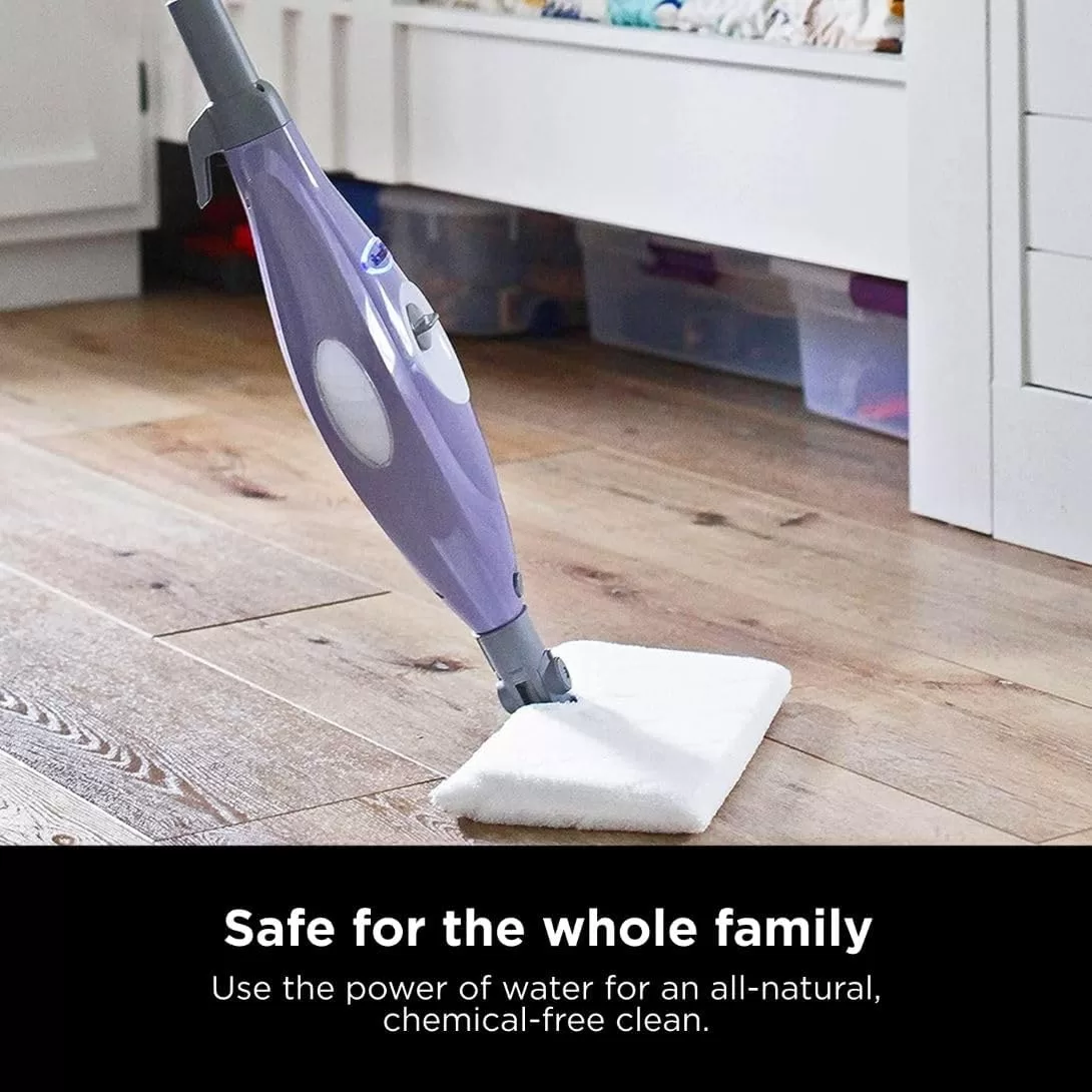Shark S3501 Steam Pocket Mop Hard Floor Cleaner, Soft-Grip Handle and Powerful Steam, Purple
