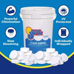 In The Swim 3 Inch Stabilized Chlorine Tablets for Sanitizing Swimming Pools