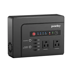 Powkey Portable Power Station 200W, 146Wh Portable Solar Generator Battery Pack
