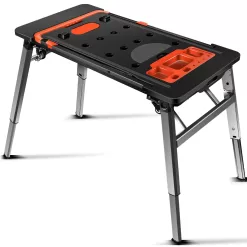 Evcitn 7 in 1 Folding Workbench with Wheels, Multipurpose Heavy Duty Workbench