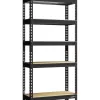 PrimeZone Storage Shelves 5 Tier Adjustable Garage Storage Shelving, 28" x 12" x 59", Black