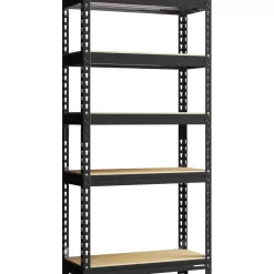 PrimeZone Storage Shelves 5 Tier Adjustable Garage Storage Shelving, 28" x 12" x 59", Black