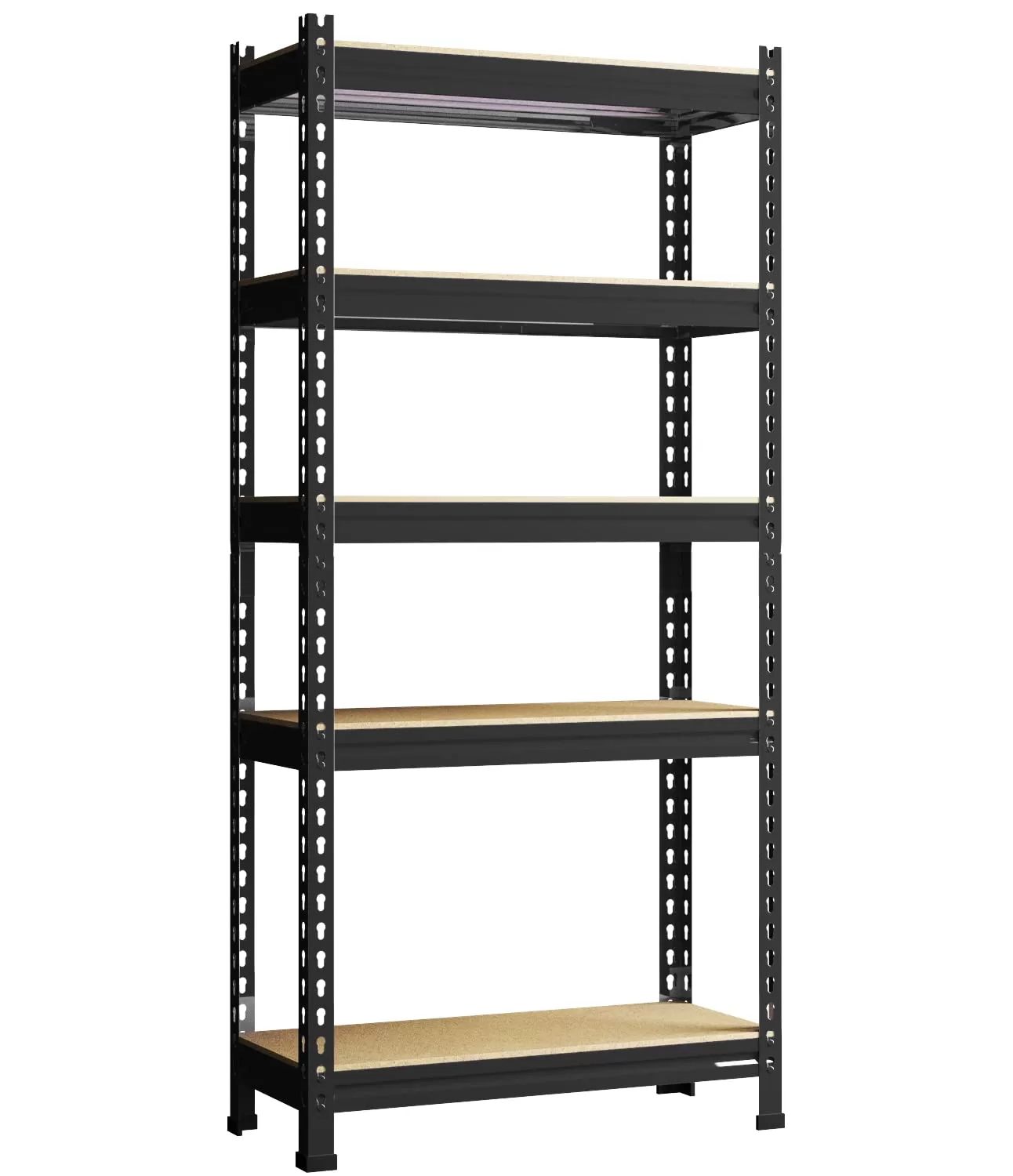 PrimeZone Storage Shelves 5 Tier Adjustable Garage Storage Shelving, 28" x 12" x 59", Black