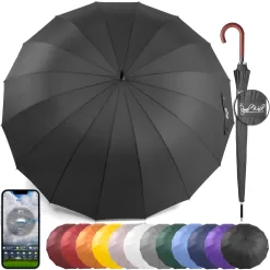 Royal Walk Windproof Large Umbrella for Rain 54 Inch Automatic Open for 2 Persons