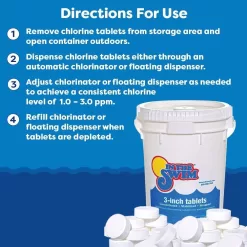 In The Swim 3 Inch Stabilized Chlorine Tablets for Sanitizing Swimming Pools