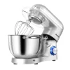 Aucma Stand Mixer,6.5-QT 660W 6-Speed Tilt-Head Food Mixer, Kitchen Electric Mixer with Dough Hook (6.5QT, Silver)