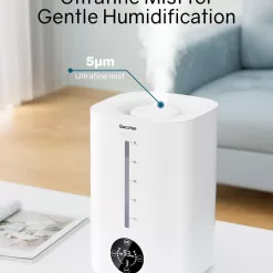 Qacofee 5L Humidifiers for Bedroom, Qacofee Humidifier, Whisper-Quiet Air Humidifier for 50H Runtime