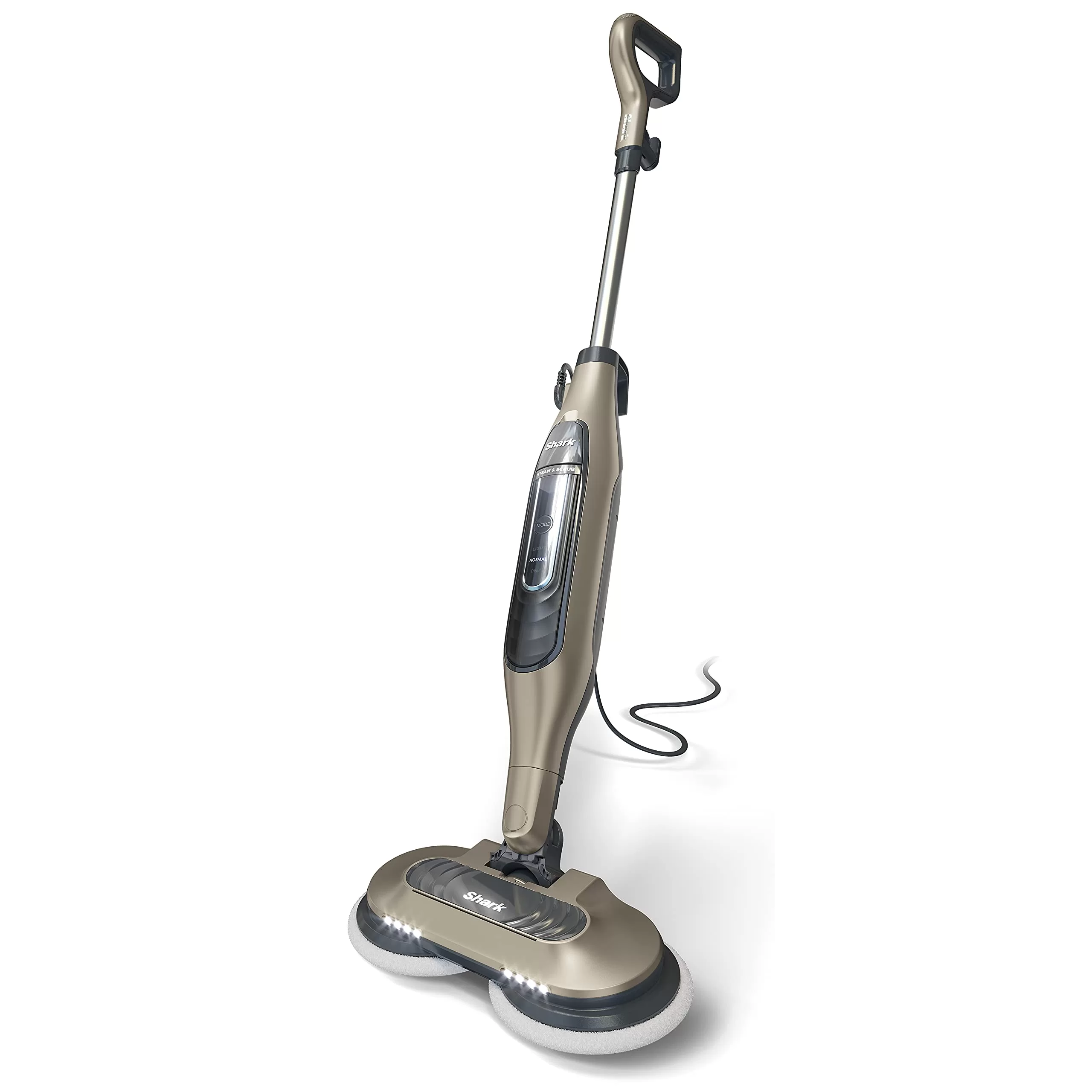 Shark S7001 Mop, Scrub & Sanitize at The Same Time, Designed for Hard Floors, Gold, 13.7 in L x 6.75 in W x 46.5 in H