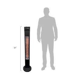 Westinghouse 5100-BTU 110-Volt Black Stainless Steel Electric Patio Heater