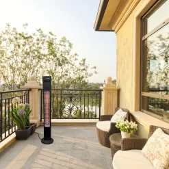 Westinghouse 5100-BTU 110-Volt Black Stainless Steel Electric Patio Heater