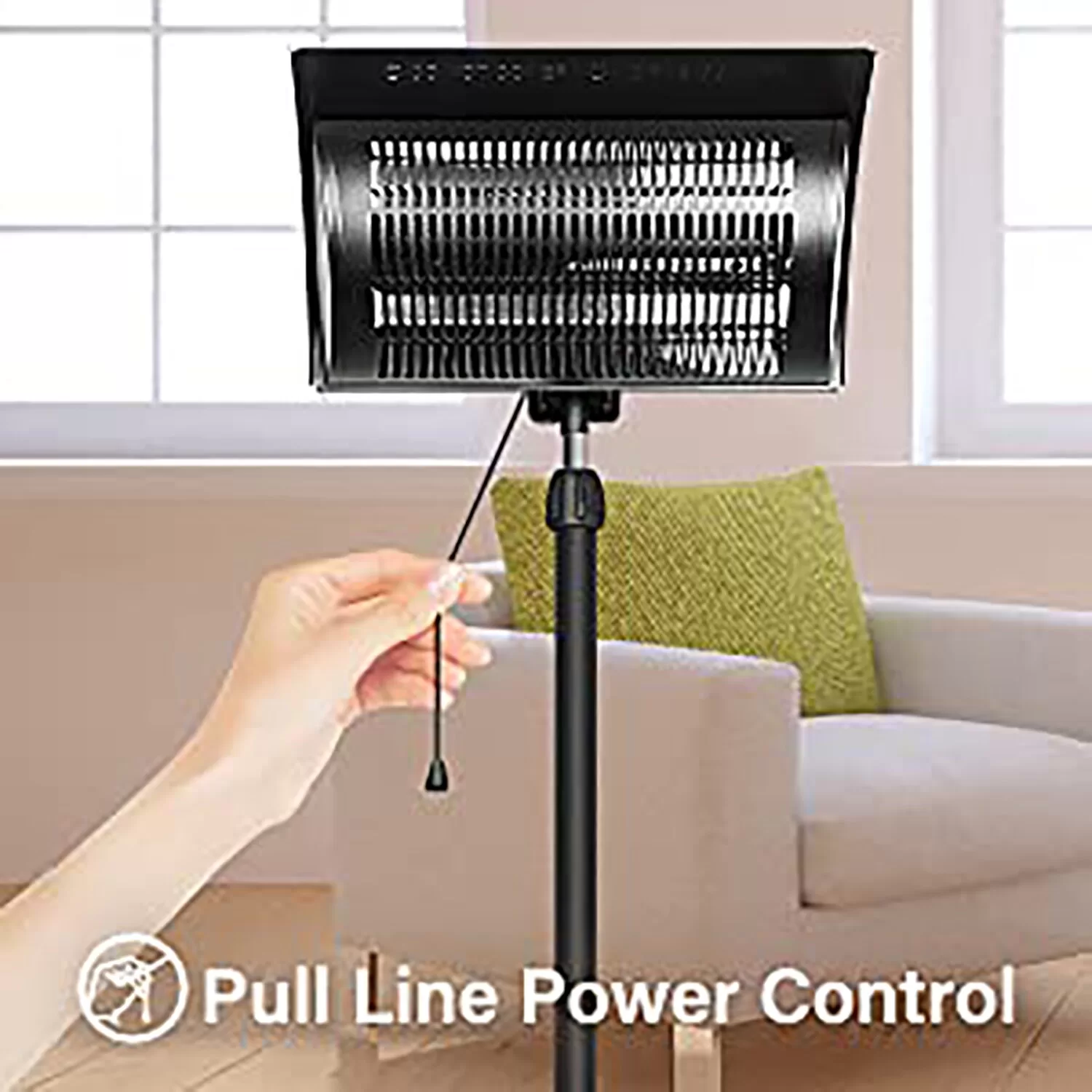 GZMR 5118-BTU Black Steel Electric Patio Heater