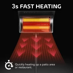 GZMR 5118-BTU Black Steel Electric Patio Heater