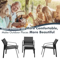 BABOOM Patio Furniture Set 4-Piece Patio Conversation Set