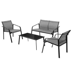 BABOOM Modern Patio Furniture Set 4-Piece Patio Conversation Set