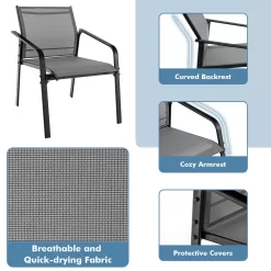 BABOOM Modern Patio Furniture Set 4-Piece Patio Conversation Set