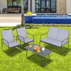 BABOOM Patio Furniture Set 4-Piece Patio Conversation Set