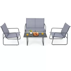 BABOOM Patio Furniture Set 4-Piece Patio Conversation Set