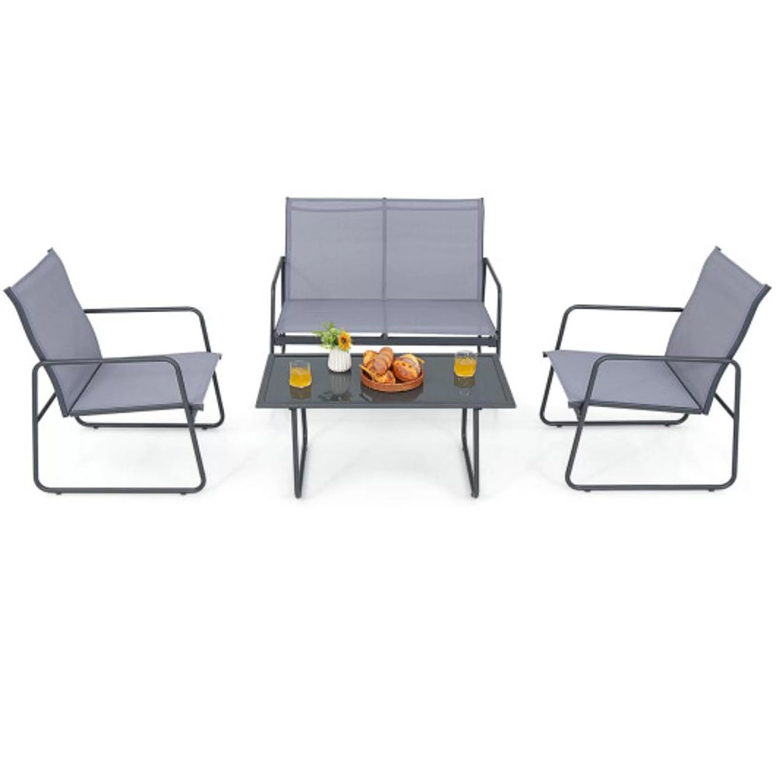 BABOOM Patio Furniture Set 4-Piece Patio Conversation Set