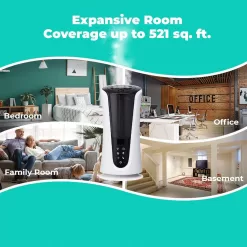 HOMEDICS 1.38-Gallons Tower Cool Mist/Warm Mist Humidifier (For Rooms Up To 521-sq ft)