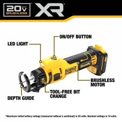 DEWALT 20V Max Variable Speed Cordless 20-volt Max Cutting Rotary Tool