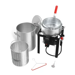 Camp Chef 30-qt Boil Pot and 10-qt Fry Pot with 1-Burner Propane Electronic Stainless Steel Jet Cooker