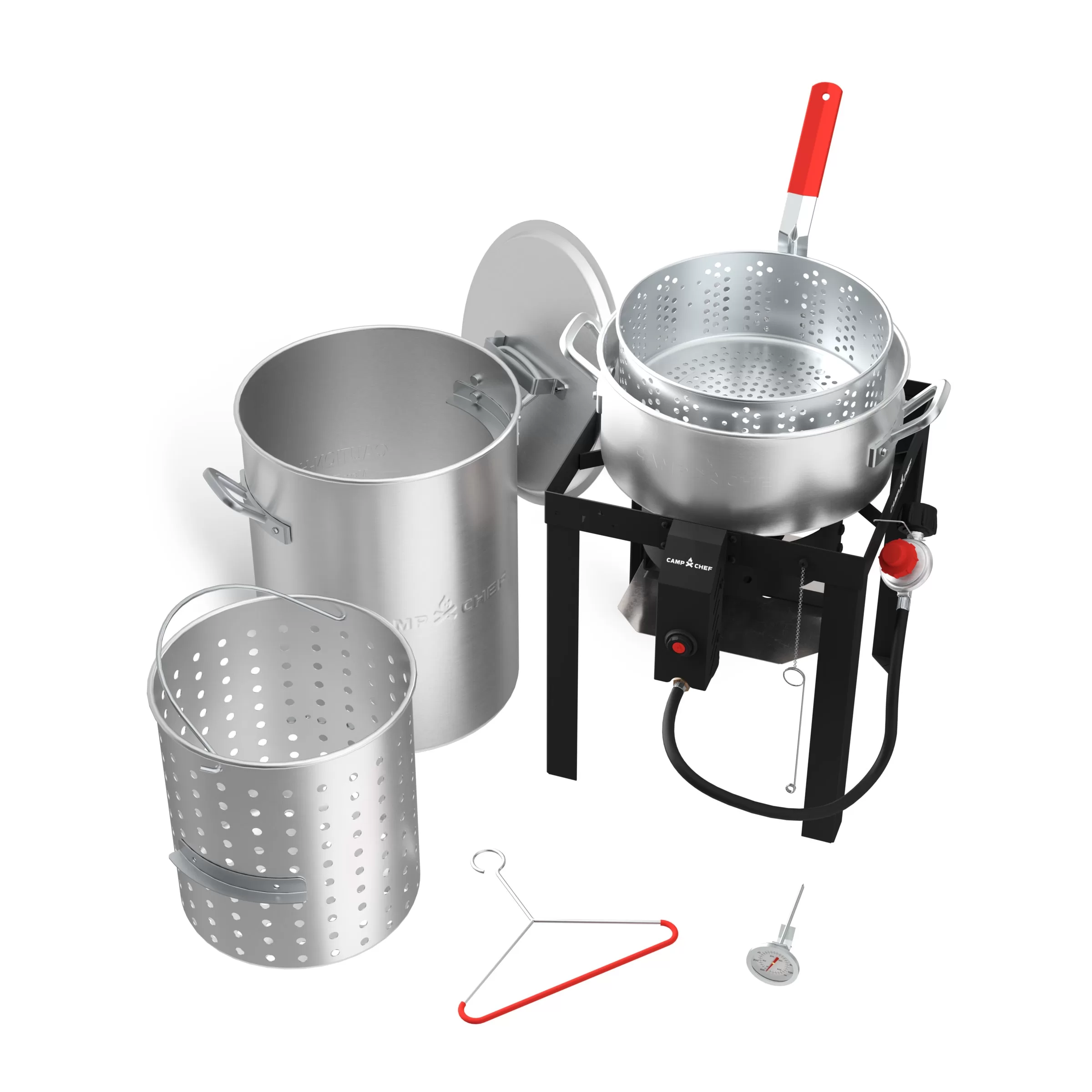 Camp Chef 30-qt Boil Pot and 10-qt Fry Pot with 1-Burner Propane Electronic Stainless Steel Jet Cooker