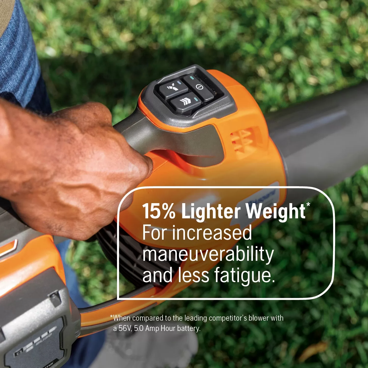 Husqvarna Leaf Blaster 350iB 40-volt 800-CFM 200-MPH Battery Handheld Leaf Blower (Battery and Charger Not Included)