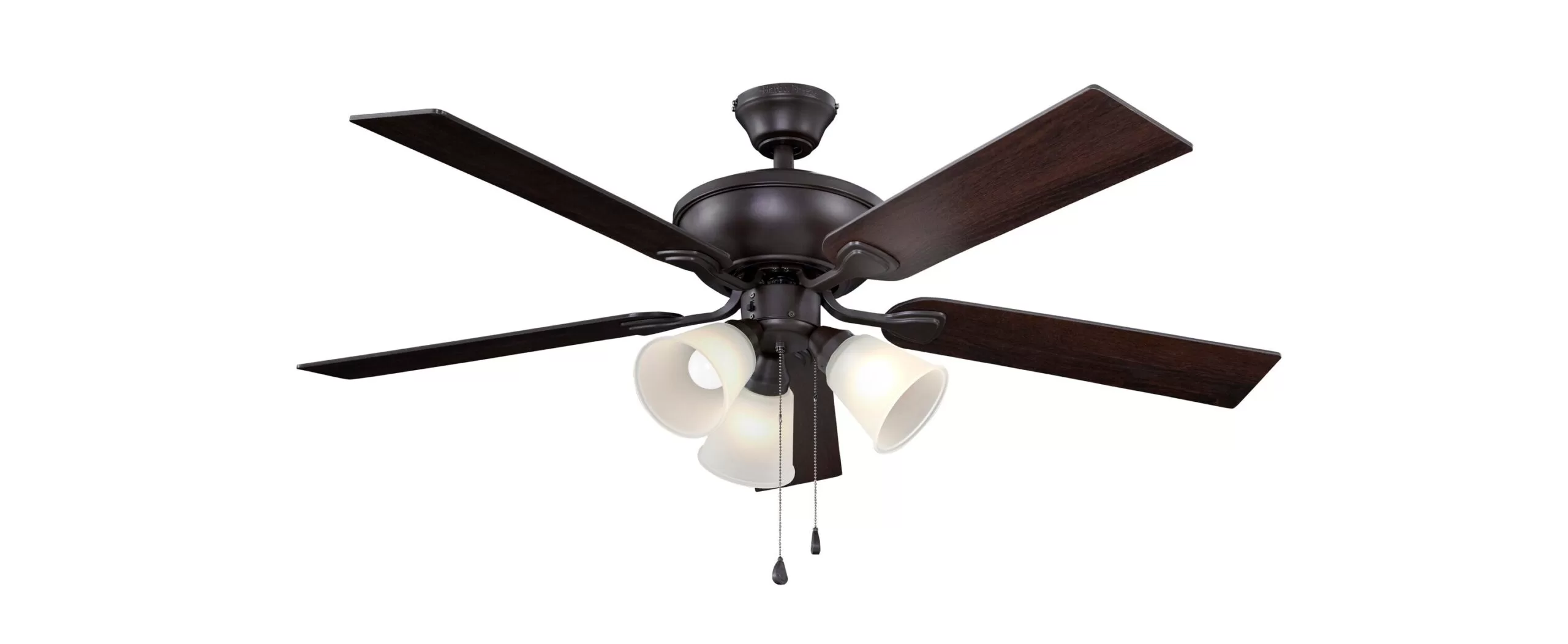 Harbor Breeze Sailor Bay 52-in Bronze Indoor Downrod or Flush Mount Ceiling Fan with Light (5-Blade)