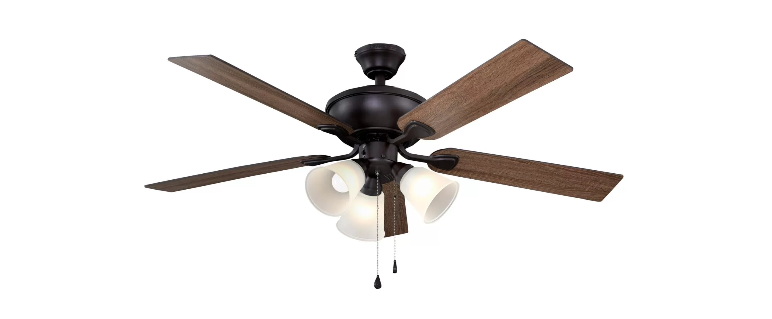 Harbor Breeze Sailor Bay 52-in Bronze Indoor Downrod or Flush Mount Ceiling Fan with Light (5-Blade)