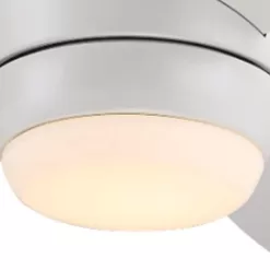 Harbor Breeze Mazon 44-in White Integrated LED Indoor Flush Mount Ceiling Fan with Light and Remote (3-Blade)