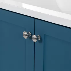 Diamond NOW Cassidy 24-in Admiral Blue Single Sink Bathroom Vanity with White Cultured Marble Top