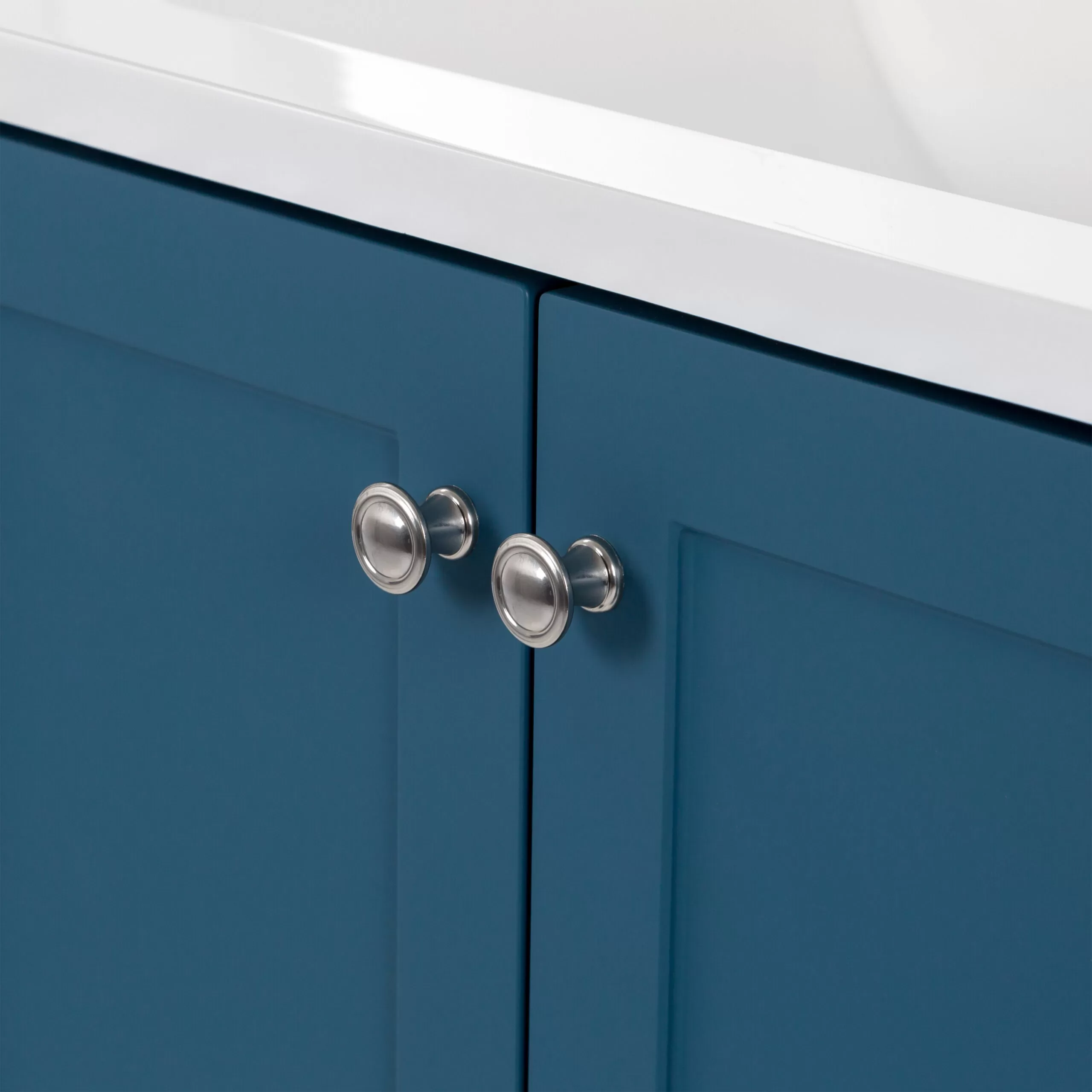 Diamond NOW Cassidy 24-in Admiral Blue Single Sink Bathroom Vanity with White Cultured Marble Top