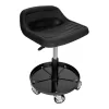 SUNEX TOOLS Black Work Seat with Air Cylinder Height Adjustment and Heavy Duty Casters - 300 lbs. Weight Capacity
