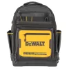 DEWALT Black- Yellow Polyester 7.75-in Zippered Backpack