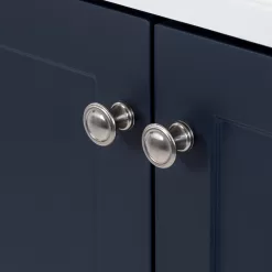 Diamond NOW Cassidy 24-in Deep Blue Single Sink Bathroom Vanity with White Cultured Marble Top