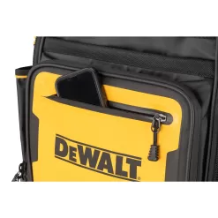 DEWALT Black- Yellow Polyester 7.75-in Zippered Backpack