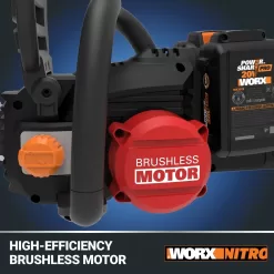 WORX NITRO POWER SHARE 40-volt 16-in Brushless Battery 4 Ah Chainsaw (Battery and Charger Included)