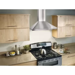 Broan 30-in 390-CFM Convertible Stainless Steel Wall-Mounted Range Hood