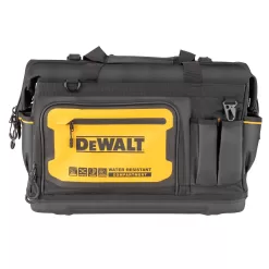DEWALT Black- Yellow Ballistic Nylon 11.375-in Zippered Tool Bag