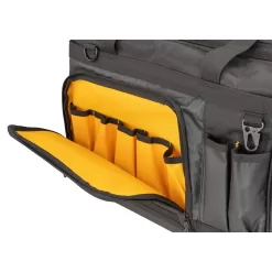 DEWALT Black- Yellow Ballistic Nylon 11.375-in Zippered Tool Bag