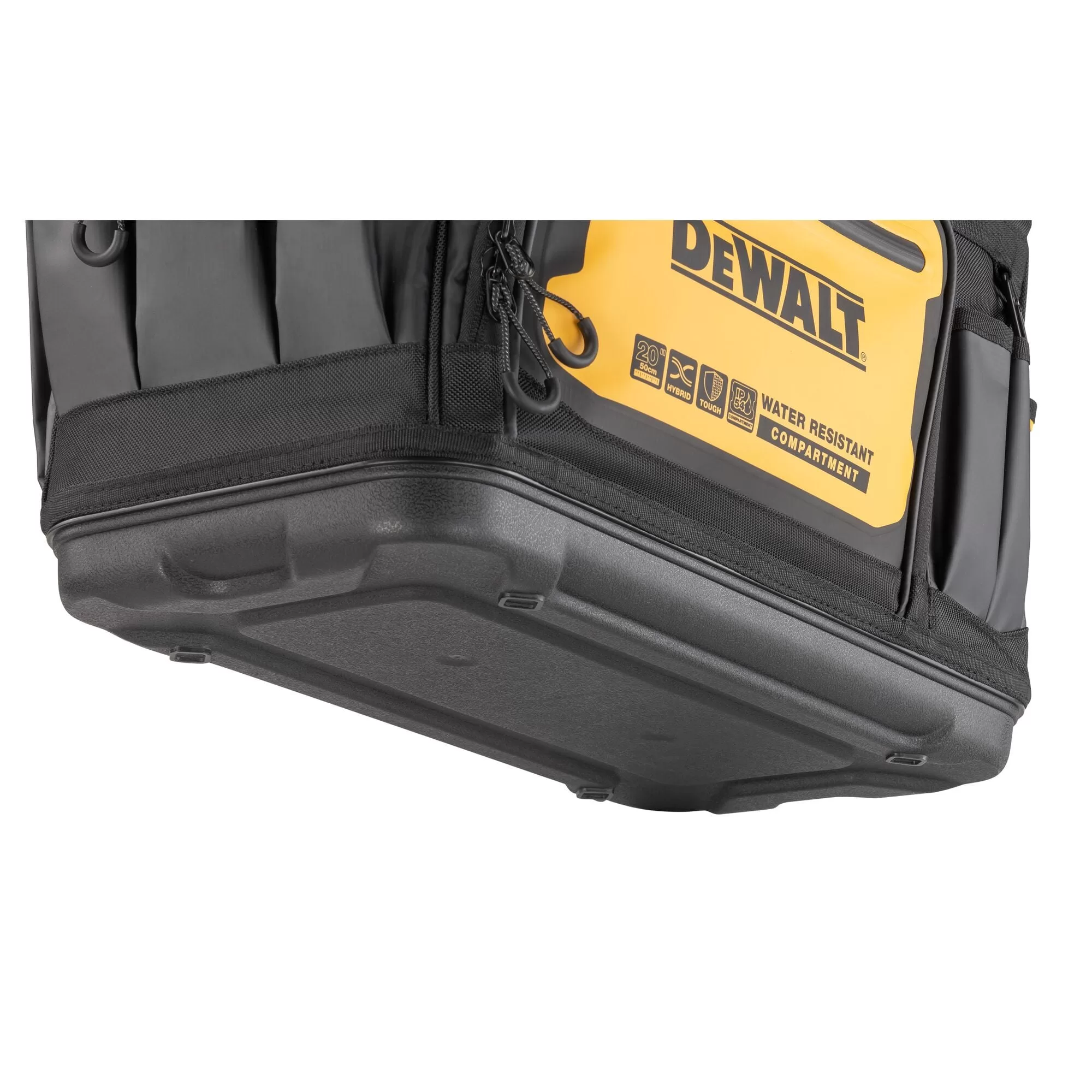 DEWALT Black- Yellow Ballistic Nylon 11.375-in Zippered Tool Bag