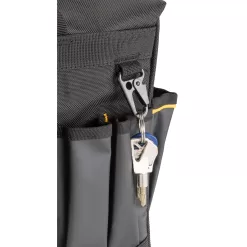 DEWALT Black- Yellow Ballistic Nylon 11.375-in Zippered Tool Bag