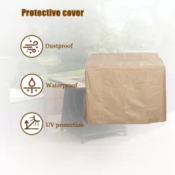 CASAINC Fire Pit Table 28-in W 40000-BTU Brown Tabletop Stainless Steel Propane Gas Fire Pit Table