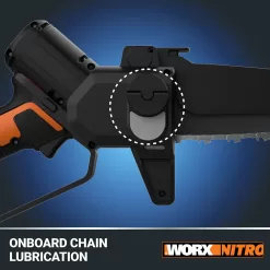 WORX NITRO POWER SHARE 20-volt 5-in Brushless Battery 2 Ah Chainsaw (Battery and Charger Included)