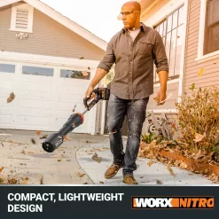 WORX NITRO POWER SHARE 40-volt 620-CFM 165-MPH Battery Handheld Leaf Blower 4 Ah (Battery and Charger Included)