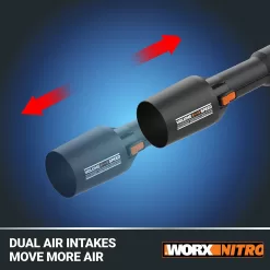 WORX NITRO POWER SHARE 40-volt 620-CFM 165-MPH Battery Handheld Leaf Blower 4 Ah (Battery and Charger Included)