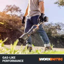 WORX NITRO POWER SHARE 40-volt 620-CFM 165-MPH Battery Handheld Leaf Blower 4 Ah (Battery and Charger Included)