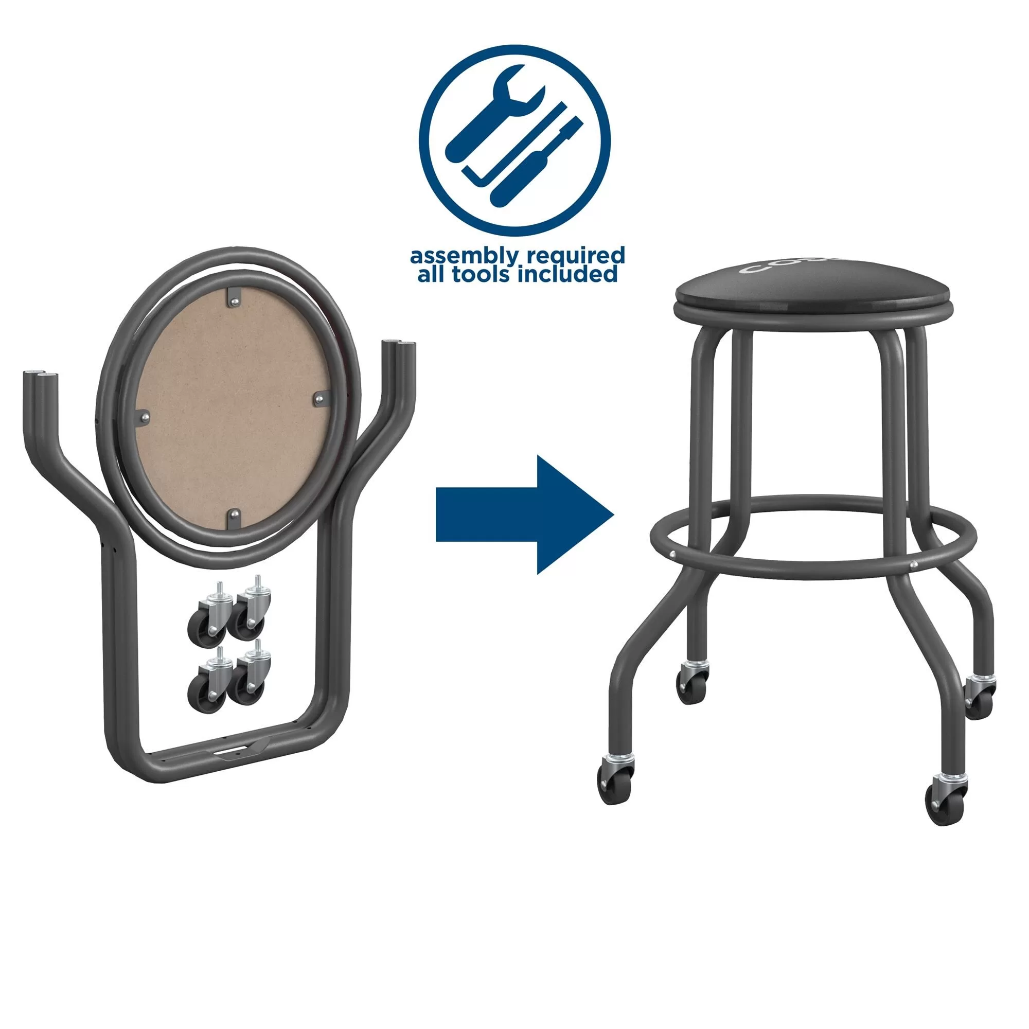 Cosco 23.98-in x 25.27-in Work Seat